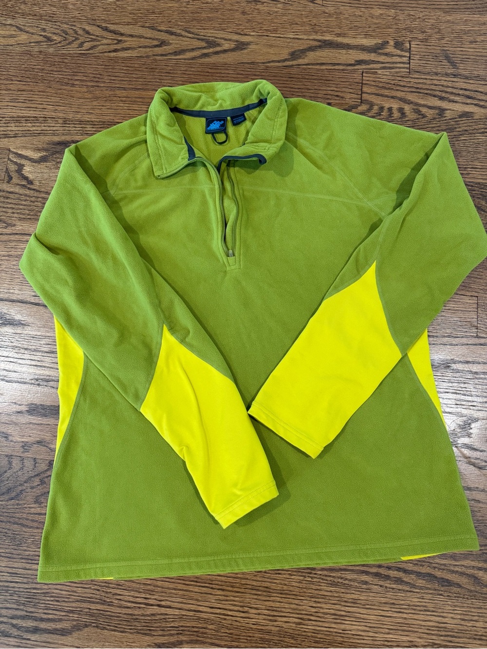 Eastern Mountain Sports Lime Green and Neon Yellow Half-Zip Fleece